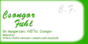 csongor fuhl business card